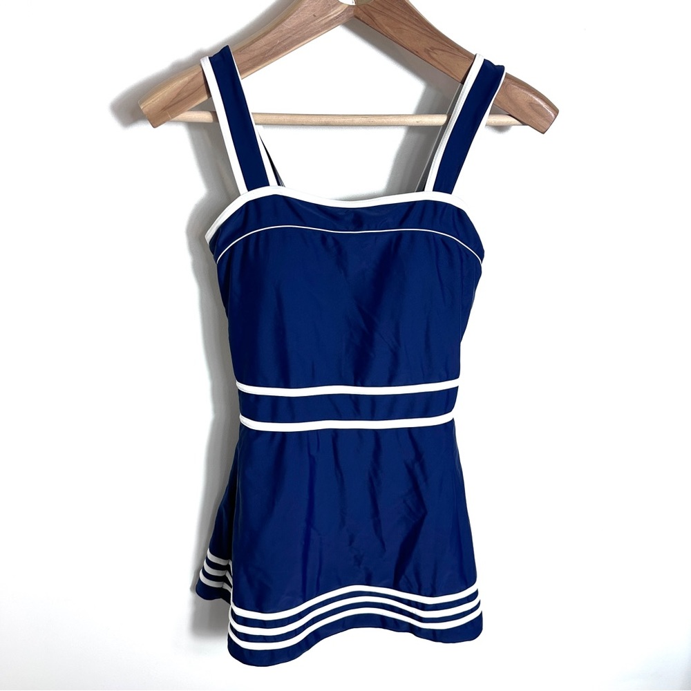 Shore Shapes Swim Suit Dress Nautical Pinup Skirt One Piece Rockabilly 10
